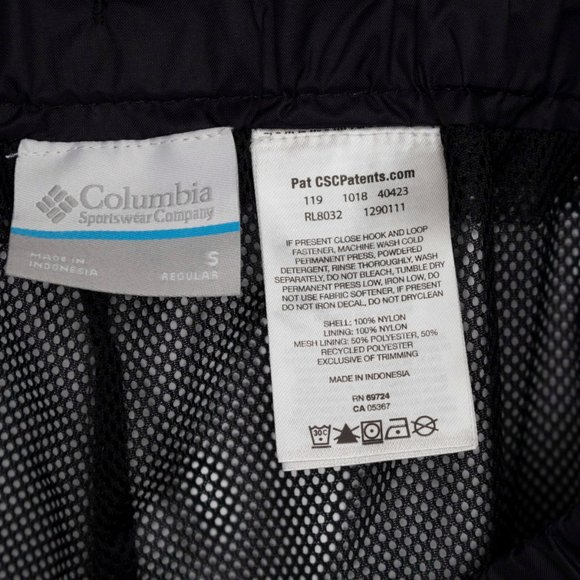 Columbia- Men's Size Small/Regular Blk Rain Pants - Picture 3 of 4